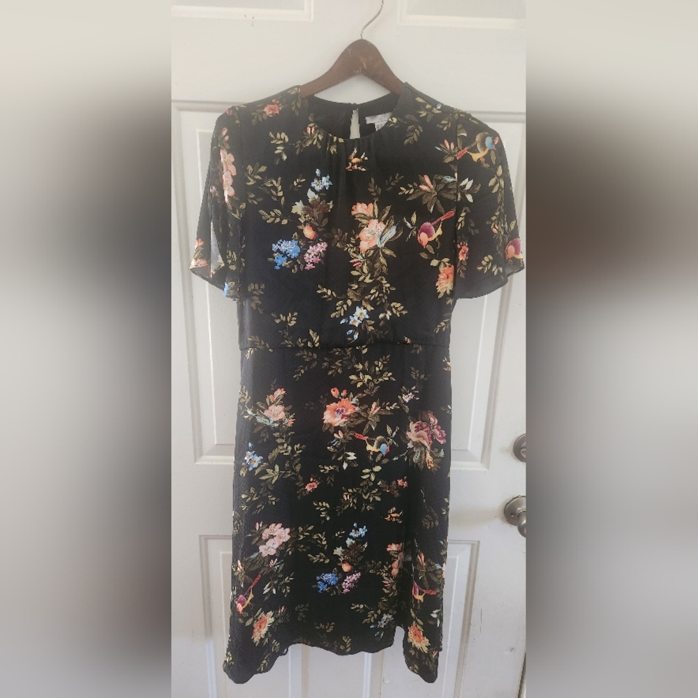 Floral Black Dress